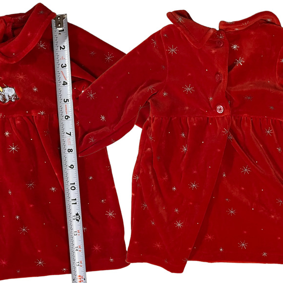 SOLDDisney Store Winnie the Pooh Eeyore Christmas Tree Velour Dress Baby 6 Mnths - Picture 3 of 7